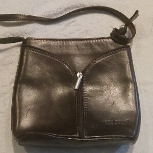Vera Pelle Dark Brown Leather Shoulder Bag